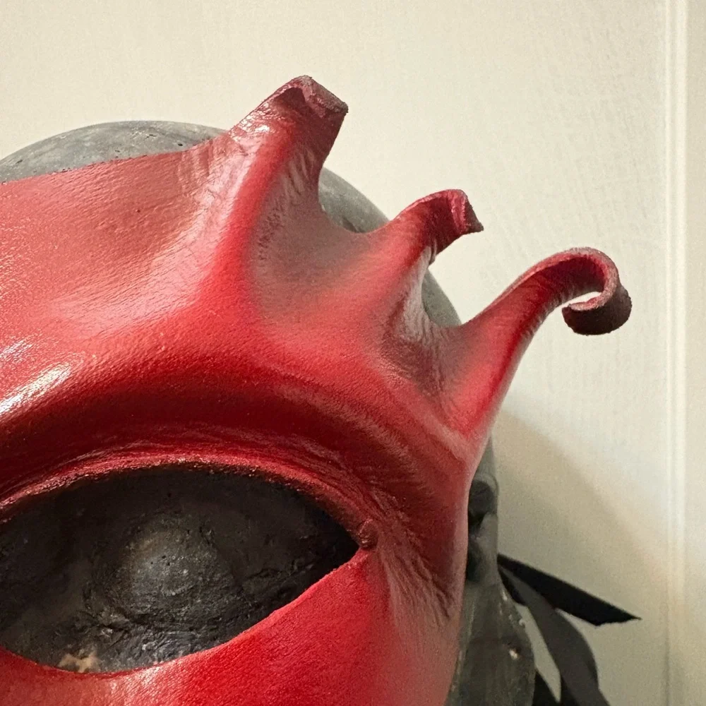 Red Leather Masquerade Mask